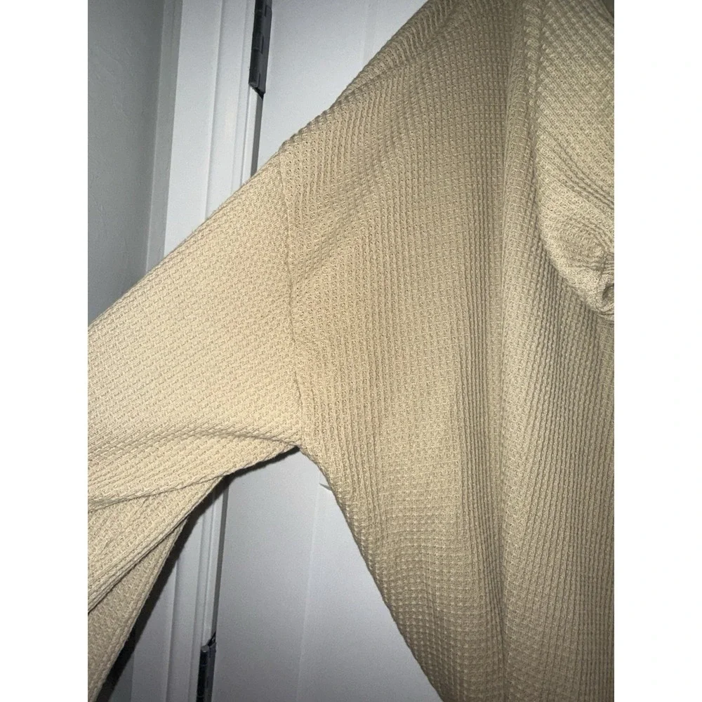 Polo Ralph Lauren Mens Thermal Hooded Robe L/XL Khaki/Black - NWT $95
